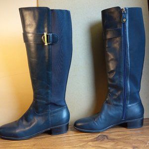 Isaac Mizrahi Boots Blue Knee High Riding Style